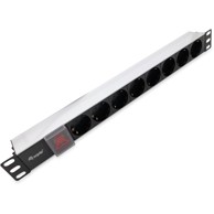 EQUIP Produžna utičnica 19" 1U 8-fach Schuko 1,8 m, crna